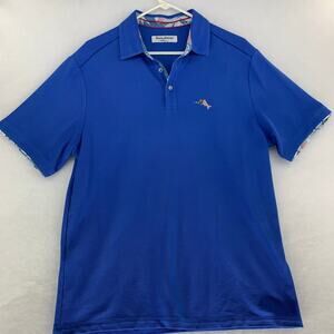 Tommy Bahama Mens Short Sleeve Island Zone Polo Stars Stripes Size M